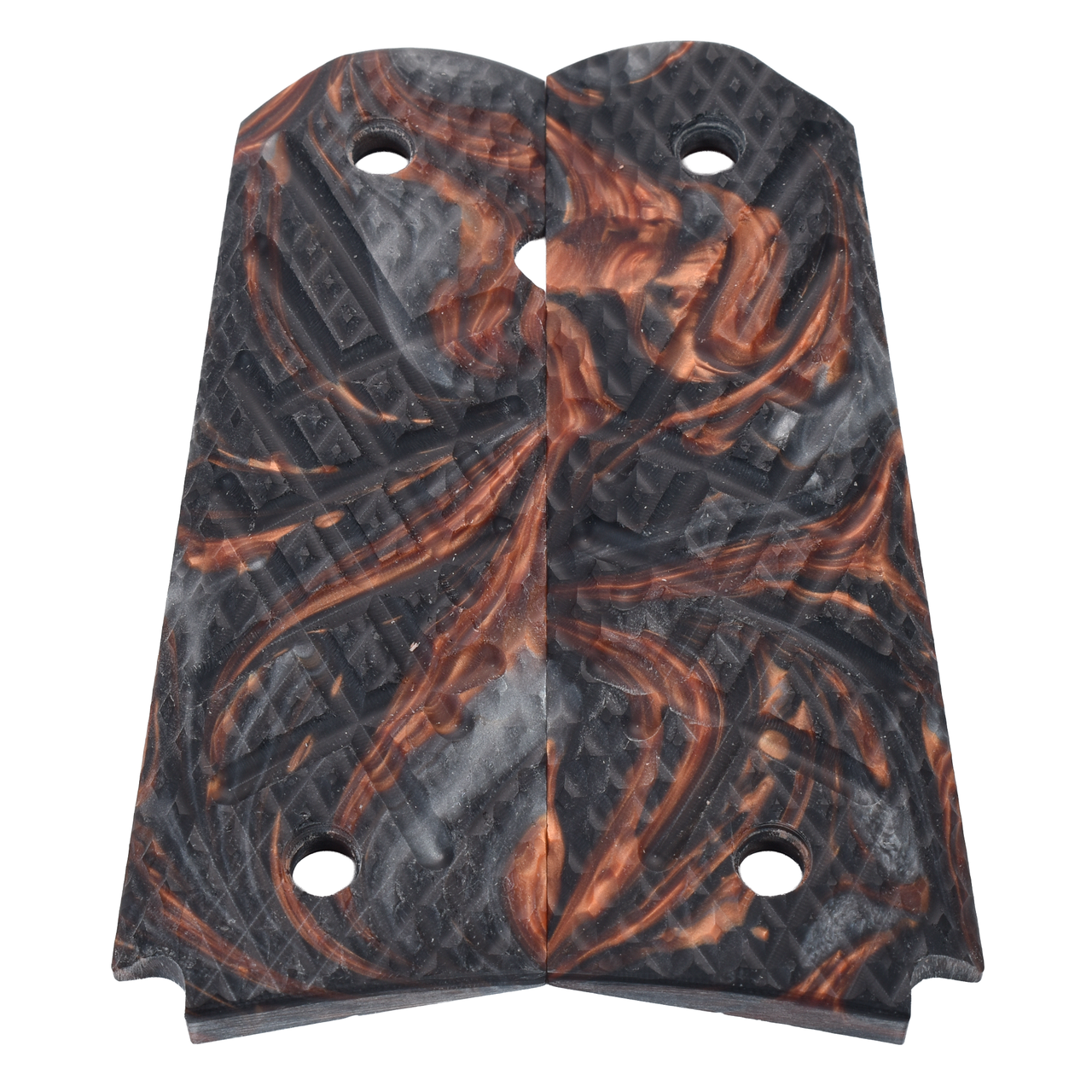 1911 Grips, Full-Size, Shredder, Flat Bottom (SG-183) - Guncrafter