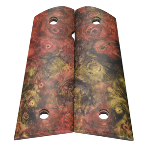 1911 Grips, Full-Size, Buckeye Burl, Flat Bottom (EW1-034)