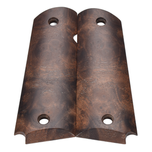 1911 Grips, Full-Size, Claro Walnut Burl, Beveled Bottom (EW1-167)