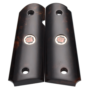  1911 Grips, Full-Size, Desert Ironwood by Jennen Kustoms, Beveled Bottom (EW1-201)