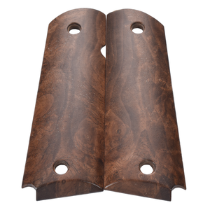 1911 Grips, Full-Size, Claro Walnut Burl, Beveled Bottom (EW1-218)