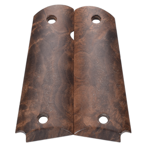 1911 Grips, Full-Size, Claro Walnut Burl, Beveled Bottom (EW1-220)