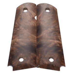 1911 Grips, Full-Size, Claro Walnut Burl, Beveled Bottom (EW1-223)