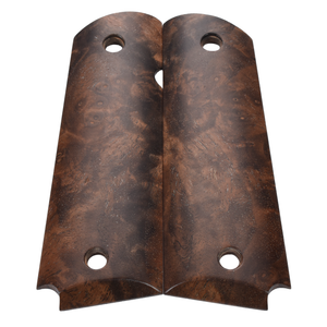 1911 Grips, Full-Size, Claro Walnut Burl, Beveled Bottom (EW1-231)