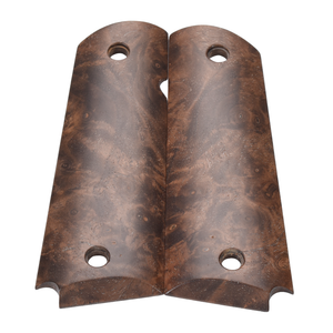 1911 Grips, Full-Size, Claro Walnut Burl, Beveled Bottom (EW1-098)