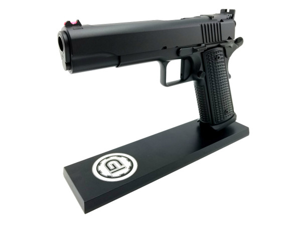 The FRAG Squared Blackout Custom 1911 chambered in 9mm, 38 Super, and 45, custom made in Huntsville, Arkansas.