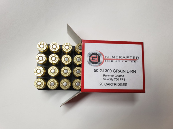 .50 GI 300grn Lead Flat Point (20 Count Box) You must be 21 years of age to purchase handgun ammunition. Adult Signature Required on all shipments.