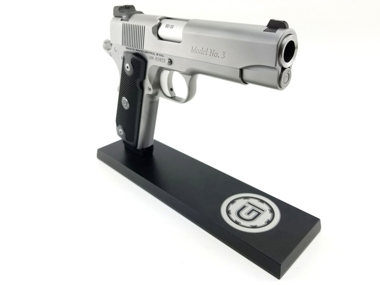 The Model 3 Custom1911 chambered in .50GI, custom made in Huntsville, Arkansas.