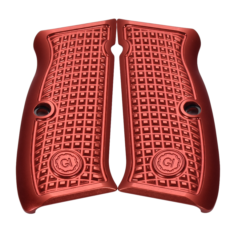CZ-75 FRAG Grips, Full-Size, Aluminum, Red