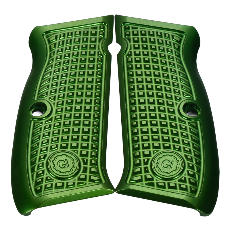CZ-75 FRAG Grips, Full-Size, Aluminum, Green