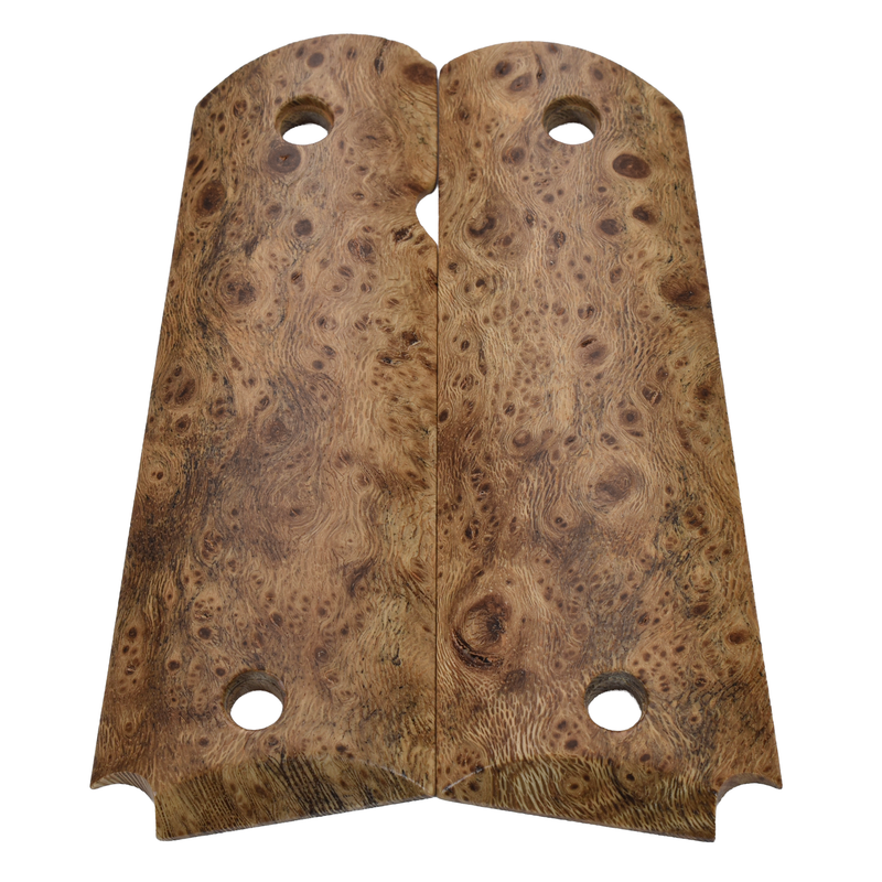 1911 Grips, Full-Size, Desert Willow Spalted, Beveled Bottom (EW1-237)
