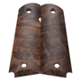 1911 Grips, Full-Size, Claro Walnut Burl, Beveled Bottom (EW1-228)