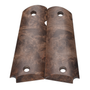1911 Grips, Full-Size, Claro Walnut Burl, Beveled Bottom (EW1-043)