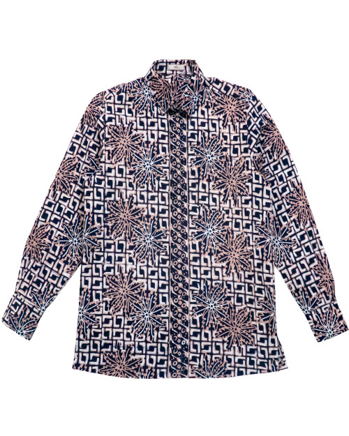 Standard Long Sleeves Shirt - Tree Spinach on Peach