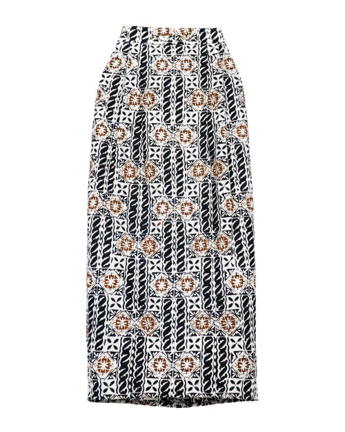 Pencil Skirt - Kawung Twist in Brown