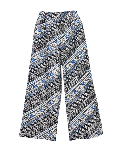 Batik Wide Pants - Kembang Parang in Blue