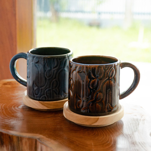 Batik Pottery Mug