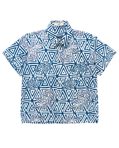 Boys Batik Shirt - Pine Rimba in Blue
