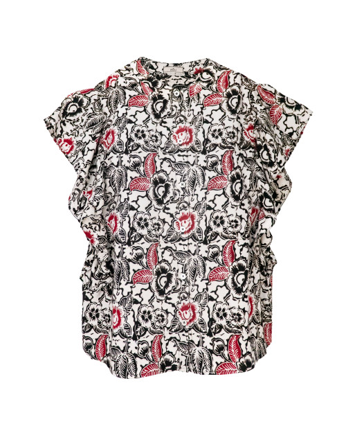Frill Blouse - Rosa Red