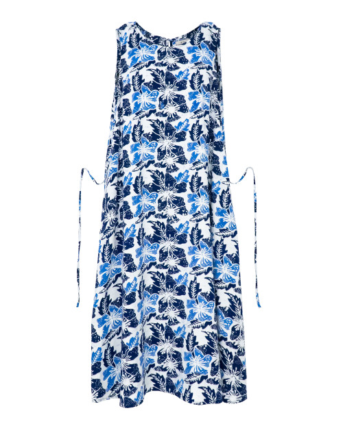 No Sleeve Flare Relax Dress - Hibiscus Blue