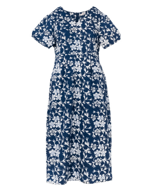 Puff Sleeve Dress - Navy Anyelir