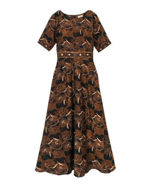 Umbrella Dress with Sleeves - Midnight Amber