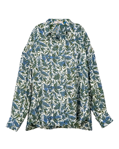 Women Dropped Shoulder Shirt - Blue Evergreen