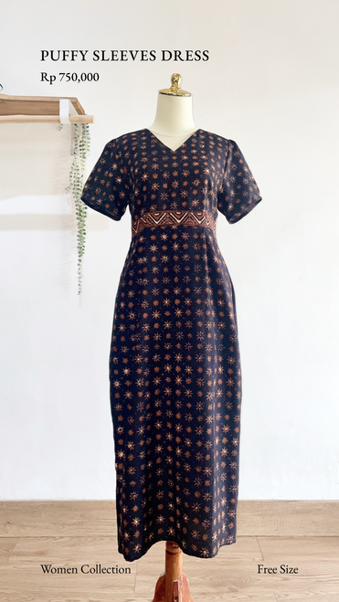 Puff Sleeves Dress - Sogan Truntum