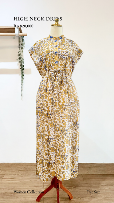High Neck Dress - Golden Ivy