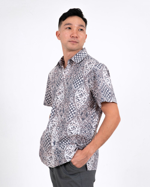 Standard Short Sleeves Shirt - Grey Lung-Lungan