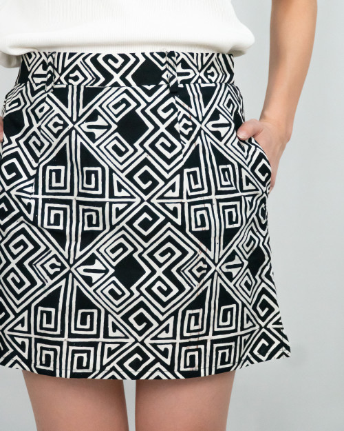 Skort - Tribal Monochrome