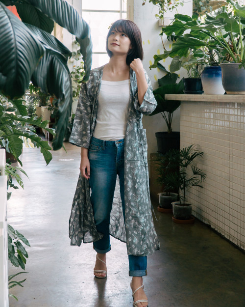 Long Outerwear - Feather in Sage