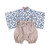 Kids Kimono - White Teal x Chai (Special Collection)