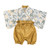 Kids Kimono -White Green x Gold (Special Collection)