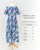 Umbrella Dress with Sleeves - Blue Feathered