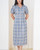 Puff Sleeve Dress - Gringsing Star in Blue