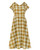Flare V-Neck Dress - Gringsing Star in Olive
