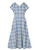 Flare V-Neck Dress - Gringsing Star in Blue