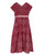 Flare V-Neck Dress - Red Truntum