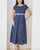Flare V-Neck Dress - Navy Truntum