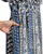 Puff Sleeves Dress - Blue x Black Stripes