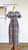 Puff Sleeves Dress - Peach x Black Stripes