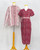 Puff Sleeves Dress - Red Truntum