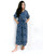 Home Dress - Flower Buds on Navy