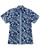 Standard Short Sleeves Shirt - Blue Buds on Navy