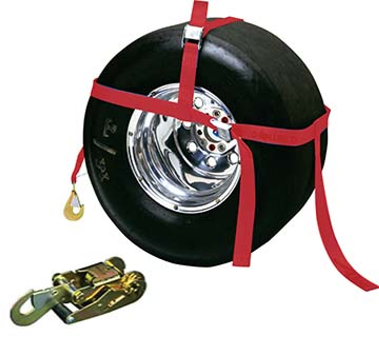 Tire Bonnet, Double Adjust, 13”-17” OEM/10”-22” Tires w/Ratchet, Red