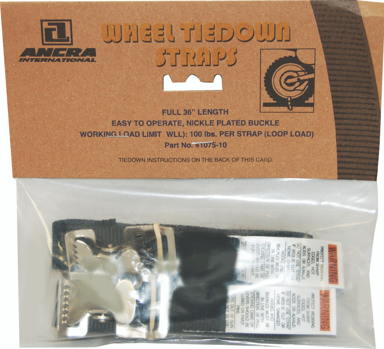 3’ Wheel Tie-Down, 2 Pack
