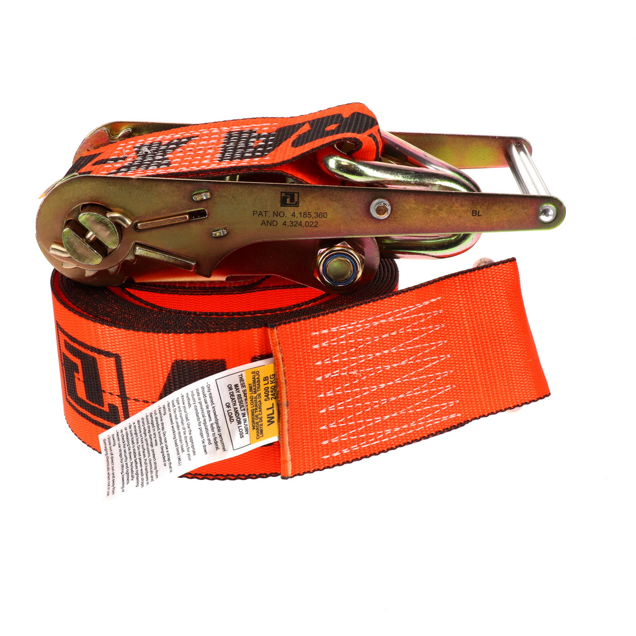 4″ x 27’ Heavy-Duty Ratchet Strap w/J-Hooks & X-Treme Webbing