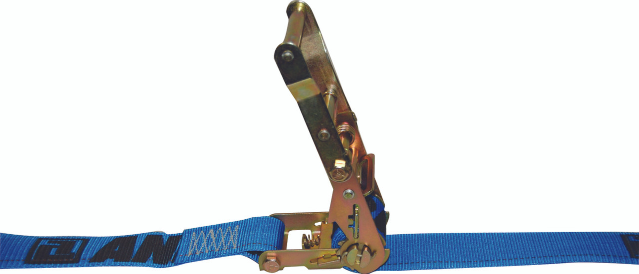 20' Tension Limiting Ratchet Low-Profile Strap w/Spring E Fittings