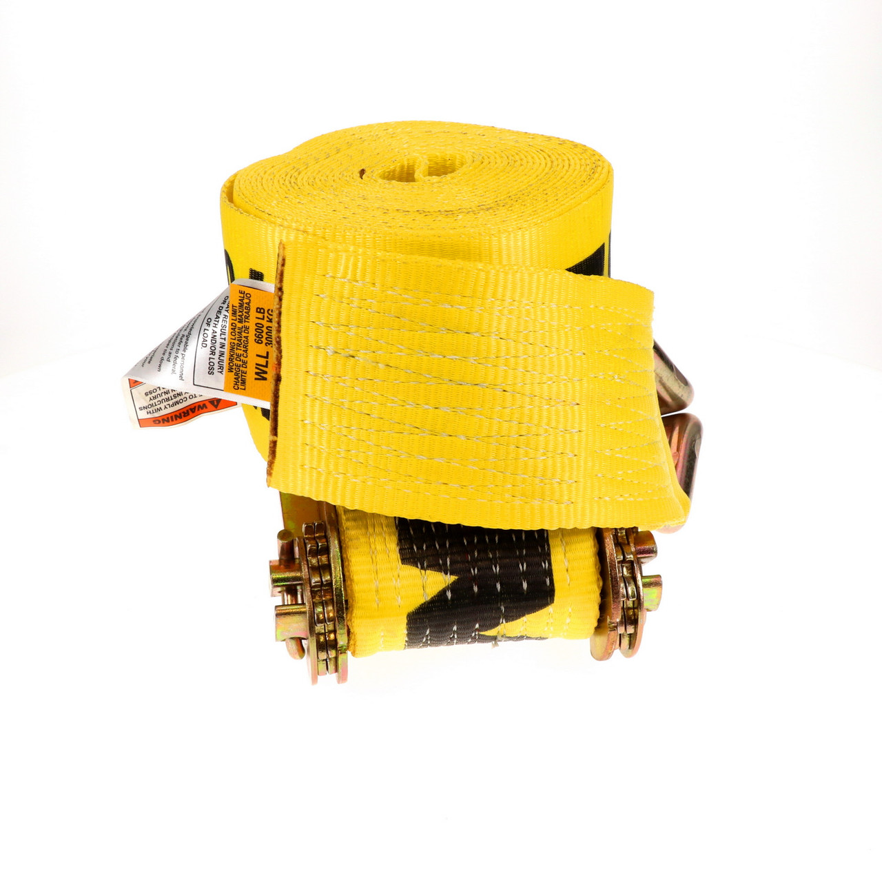 4″ x 30’ Heavy-Duty Ratchet Strap w/J-Hooks